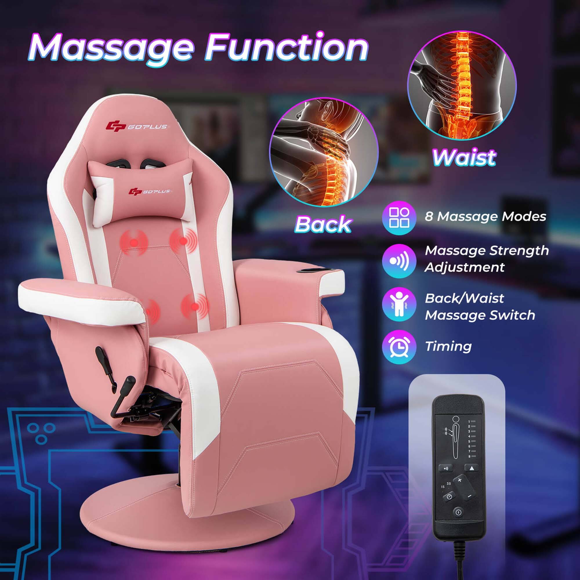 Massage Function  
GF GOPLUS  
Waist  
Back  
8 Massage Modes  
Massage Strength Adjustment  
Back/Waist Massage Switch  
Timing