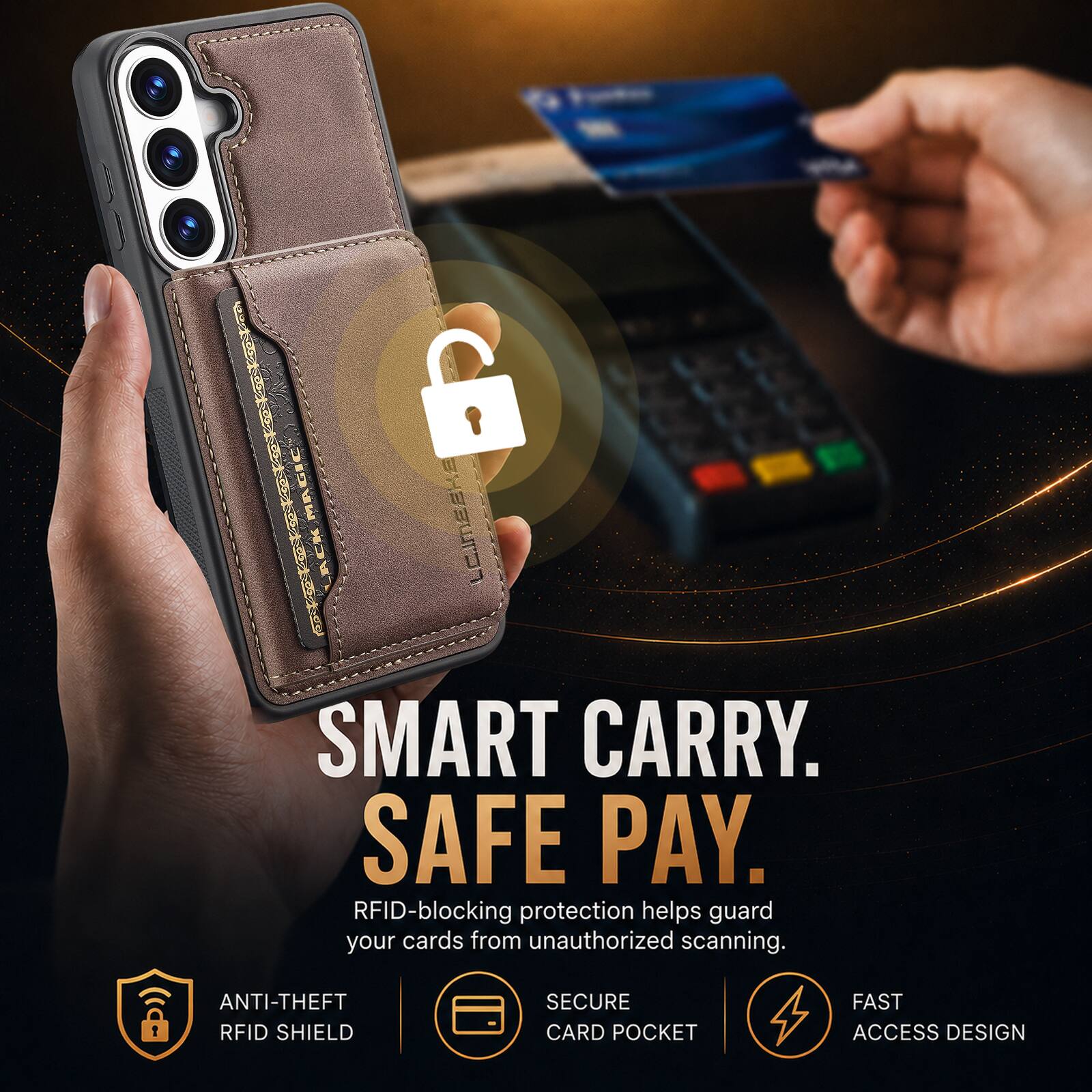 Dteck RFID Blocking Magnetic 2 in 1 Wallet Phone Case for Samsung ...