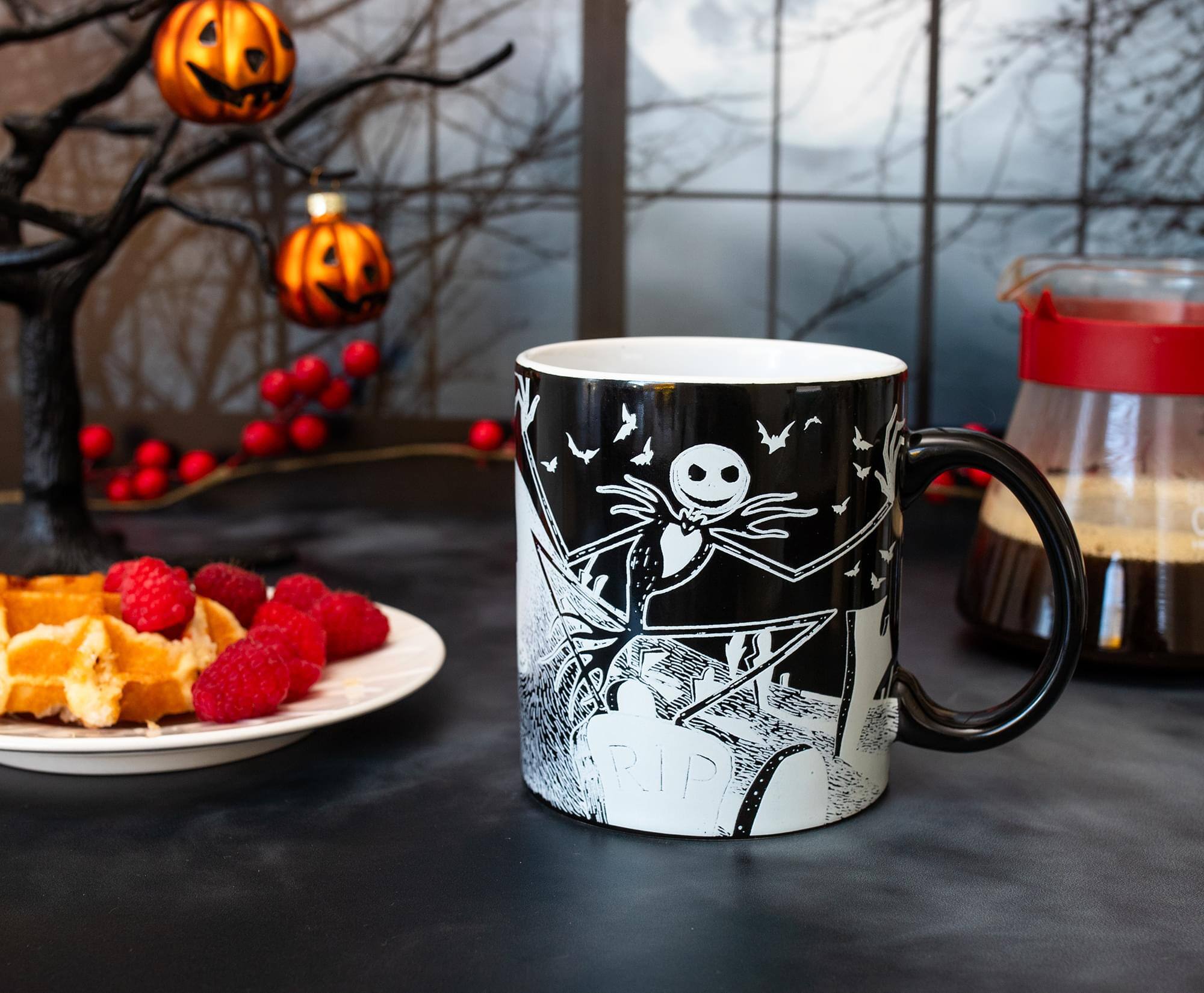 Alt View 2. Silver Buffalo - Disney The Nightmare Before Christmas Glow-In-The-Dark Ceramic Mug - Black.