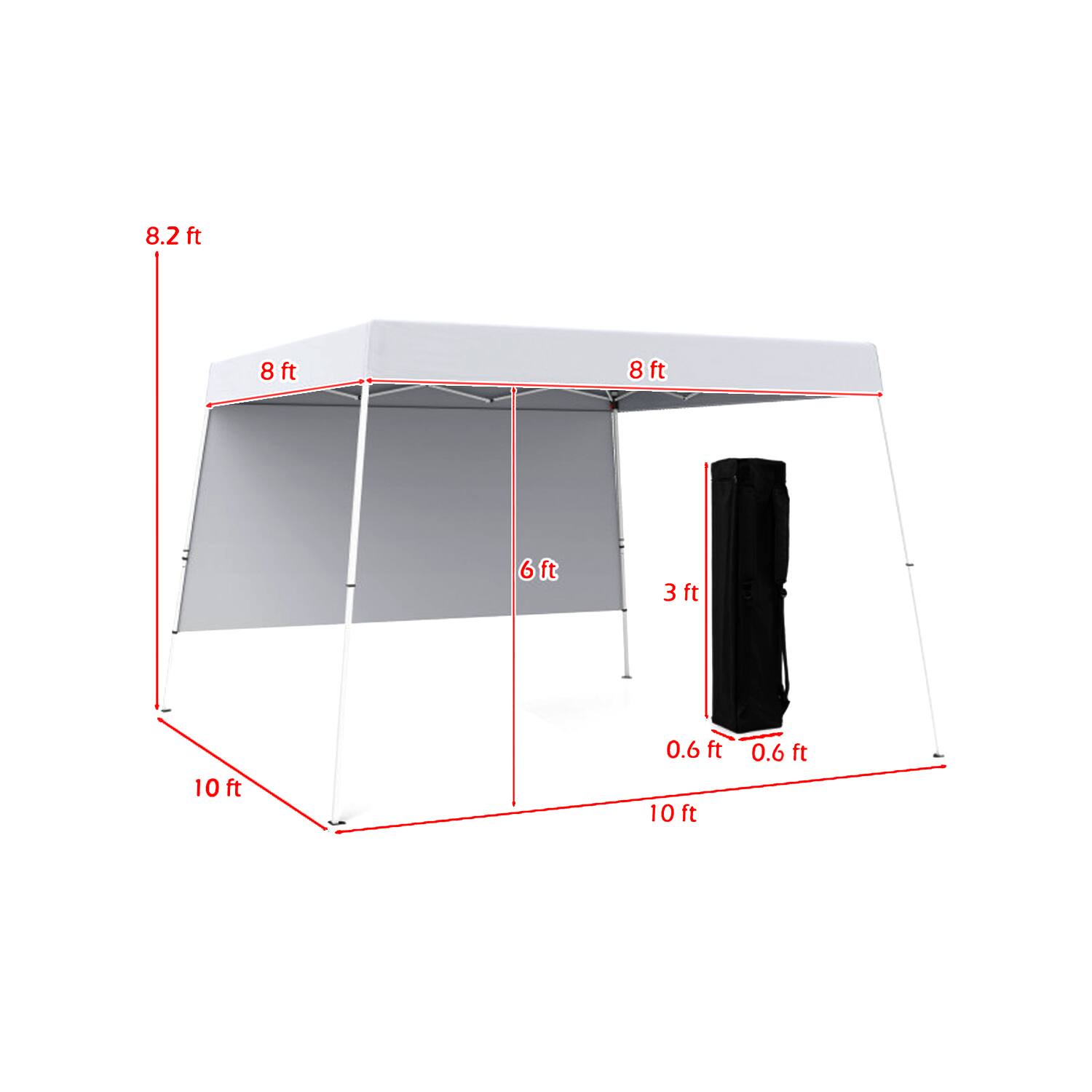 8.2 ft  
8 ft  
8 ft  
6 ft  
3 ft  
10 ft  
0.6 ft  
10 ft  
0.6 ft