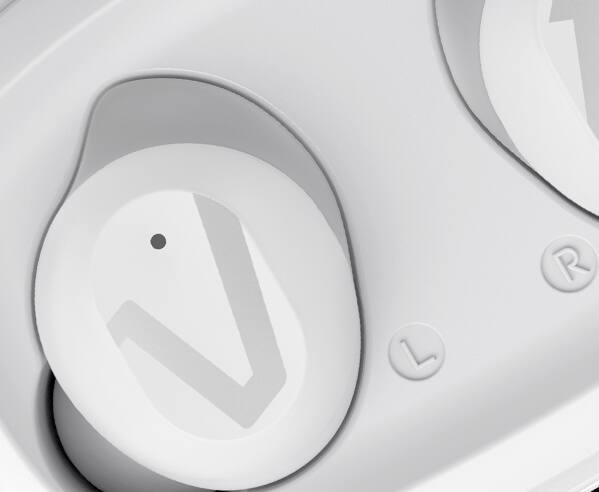 Angle. Veho - RHOX True Wireless Earphones - Fusion White.