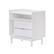 Angle Zoom. Walker Edison - 25" Mid Century Modern Solid Wood Tray-Top Nightstand - White.
