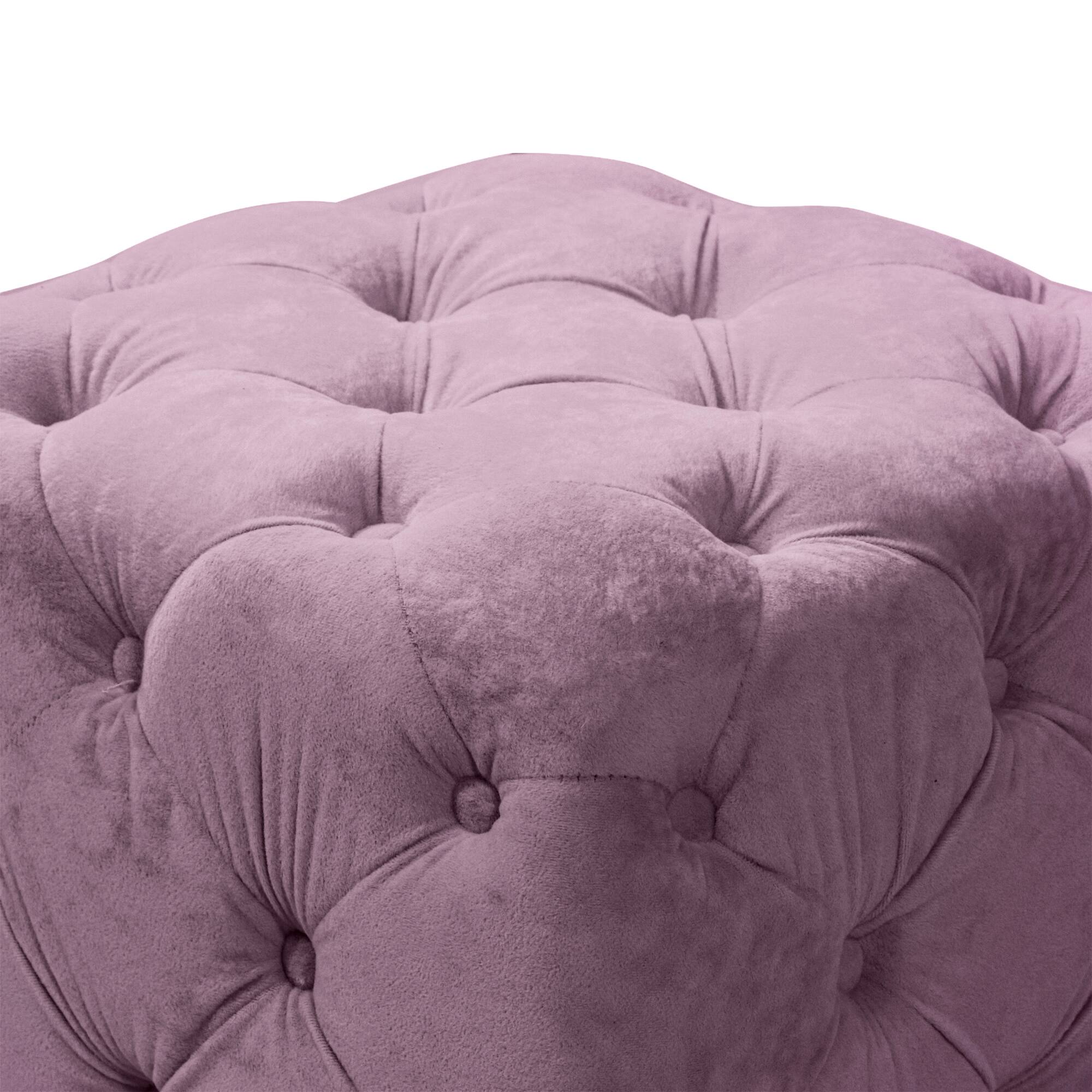 Alt View 7. GOODSILO - Modern Velvet Upholstered Ottoman with Storage, Versatile Foot Stool and End Table for Living Room and Bedroom - Purple.