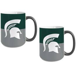 Indigo Falls - Michigan State Spartans Two-Pack 15oz. Reveal Mug Set - Multicolor