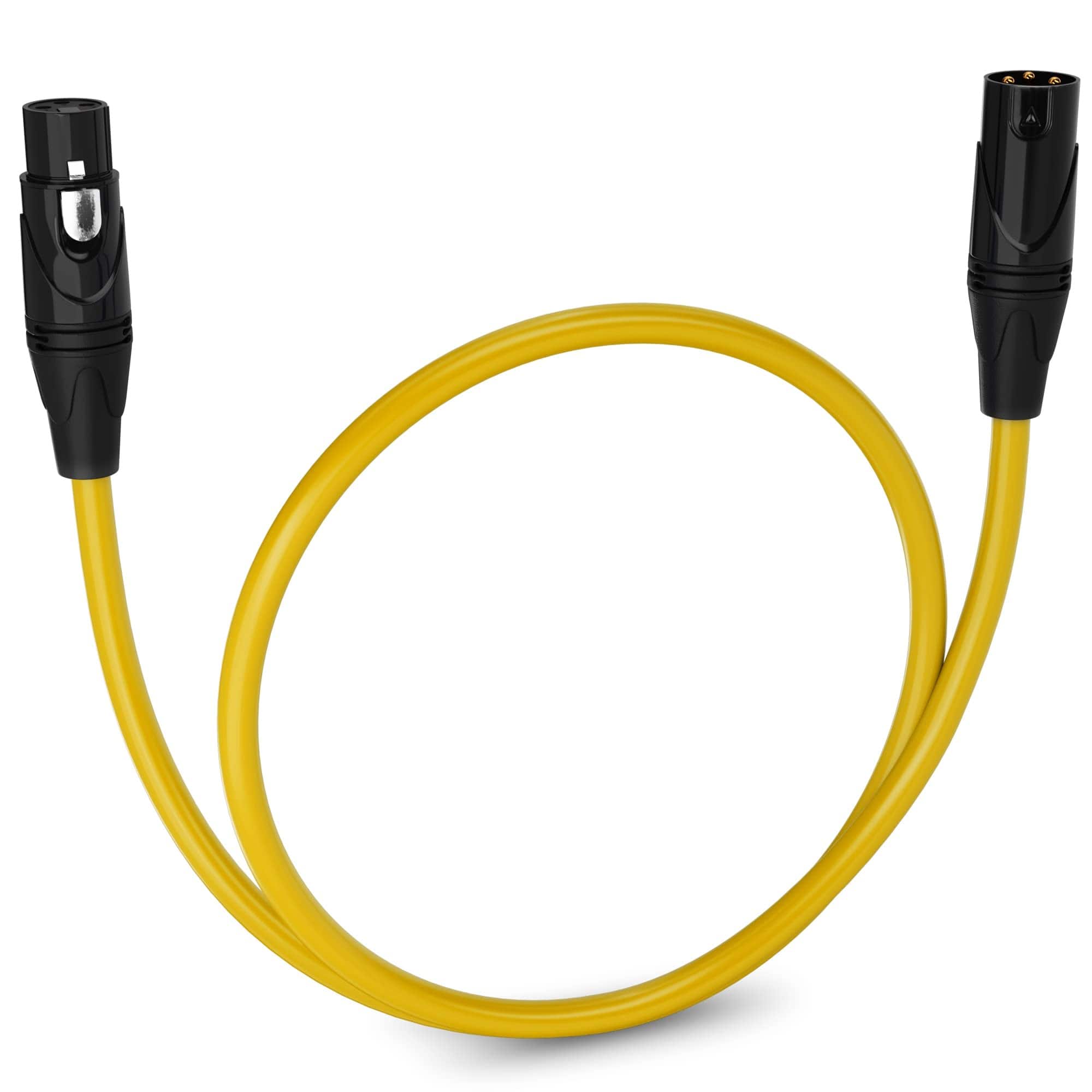 Lyxpro - 1.5 ft Balanced XLR Cable, Male to Female, 3 Pin Microphone Cable - Yellow