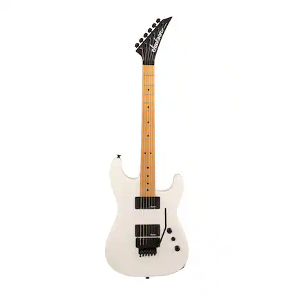 Front. Jackson - Jackson Pro Origins 1985 San Dimas SD1 HH MPL Electric Guitar (Snow White).
