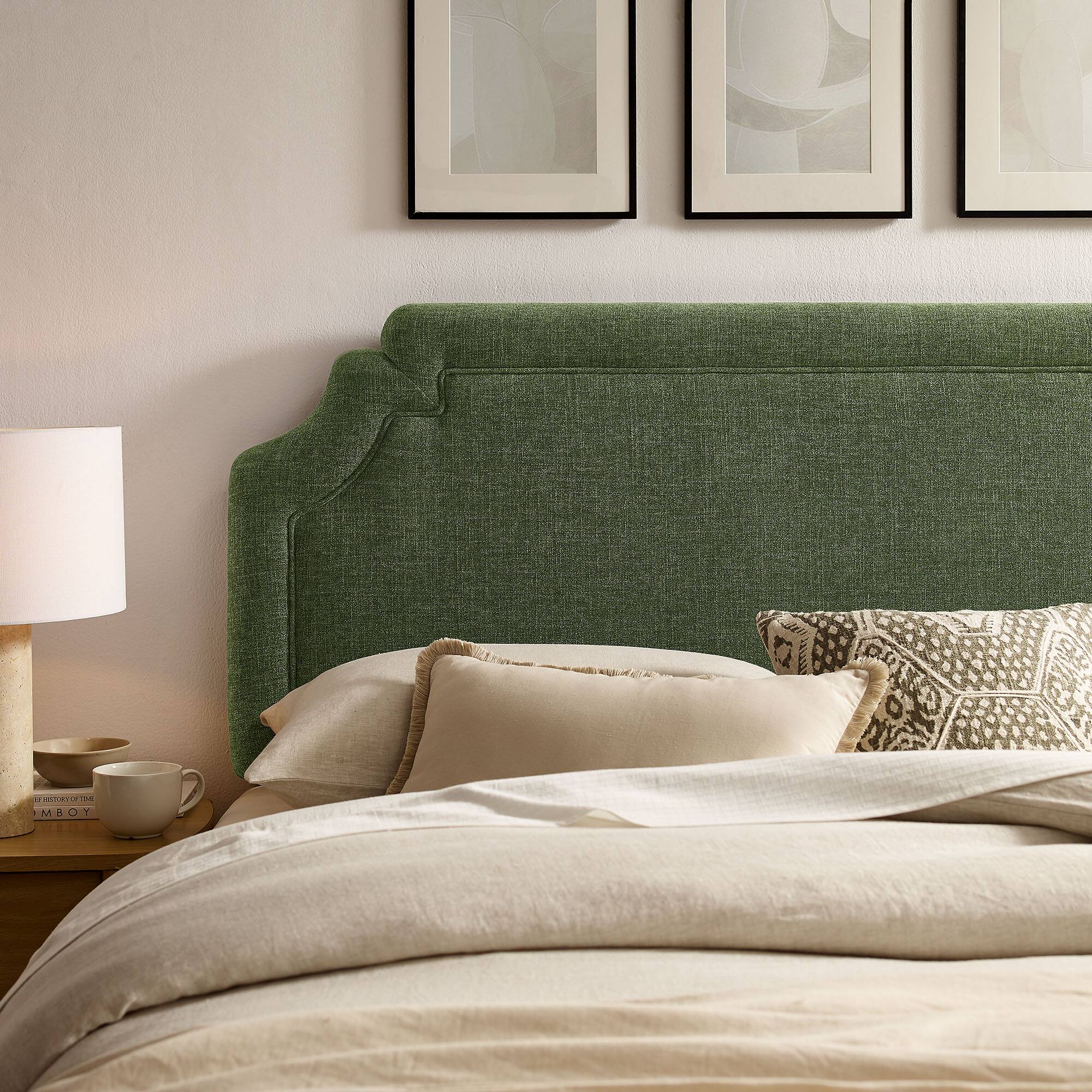 Alt View 1. Modway - Magnolia Upholstered Fabric Headboard by Modway - Foliage.