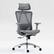 Front. GOODSILO - Ergonomic Mesh Office Chair with Adjustable Lumbar Support & 3D Armrests - Grey.