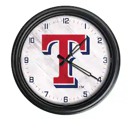 Holland Bar Stool Co. - Texas Rangers Indoor/Outdoor LED Wall Clock - Multicolor