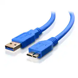 OMNIHIL - 5FT USB 3.0 A to Micro-B Cable/Male to Micro-B Cable Compatible with Western Digital 6TB HD Model: WDBWLG0060HBK-NESN