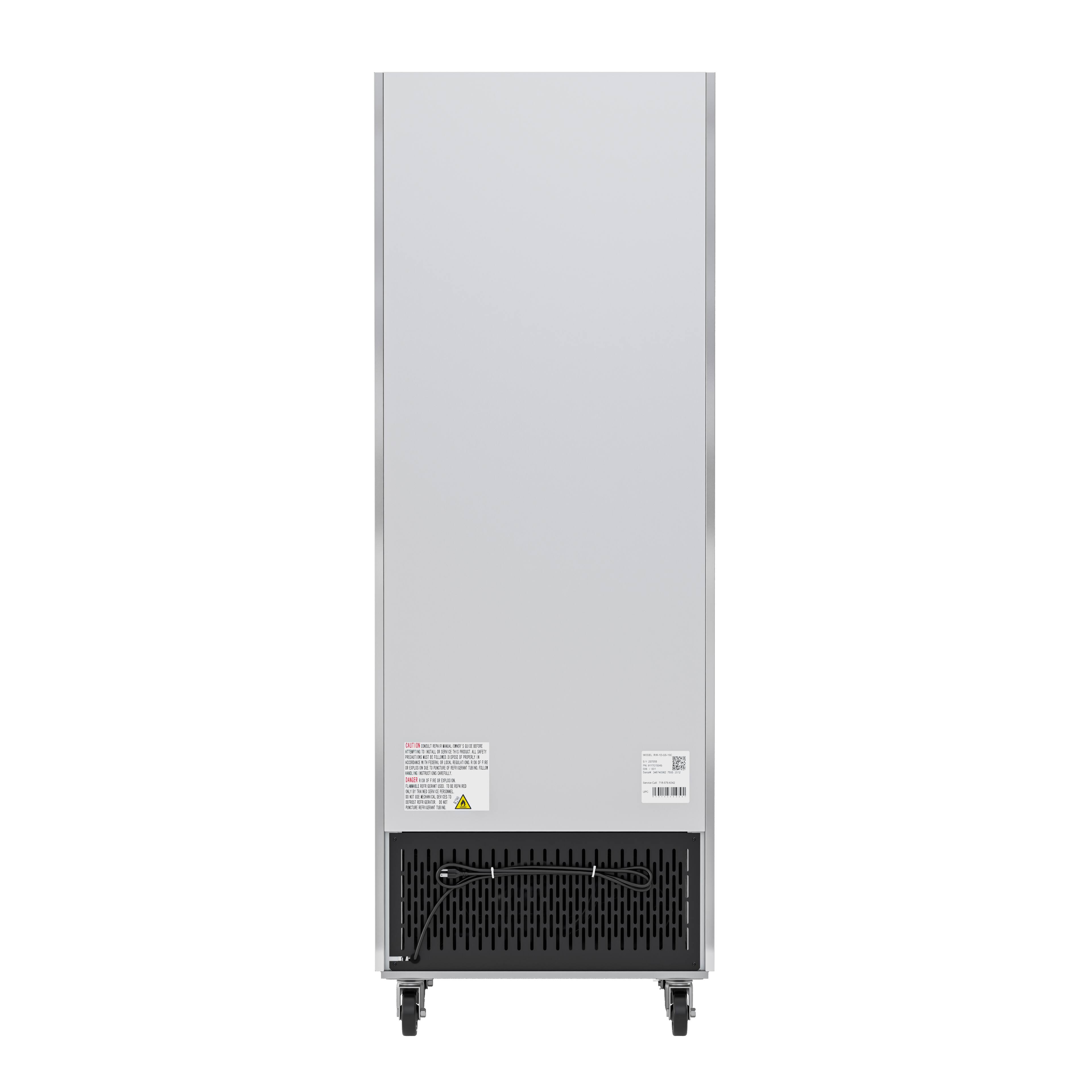 Alt View 5. Koolmore - 29 in. One-Door Reach-In Refrigerator - 15.5 Cu Ft. RIR-1D-SS-19C - Stainless-Steel.