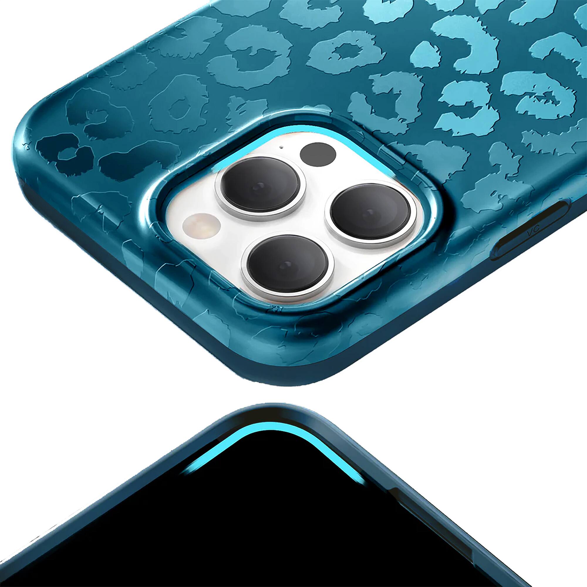 Alt View 1. VELVET CAVIAR - Magsafe Case for Apple iPhone 16 Pro Max - Metallic Navy Leopard.