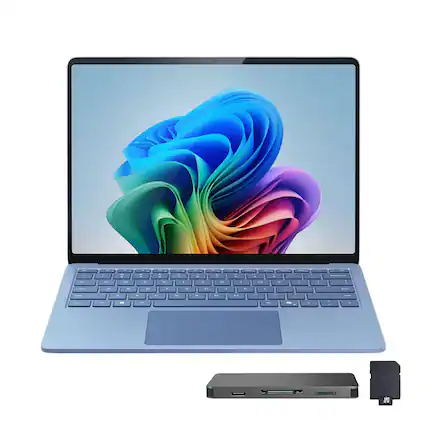 Front. Microsoft - Surface Laptop - 13.8" 2K Touchscreen - Snapdragon X Elite 2024 - 16GB Memory - 512GB Storage (7th Ed) - Copilot+ PC - Sapphire.