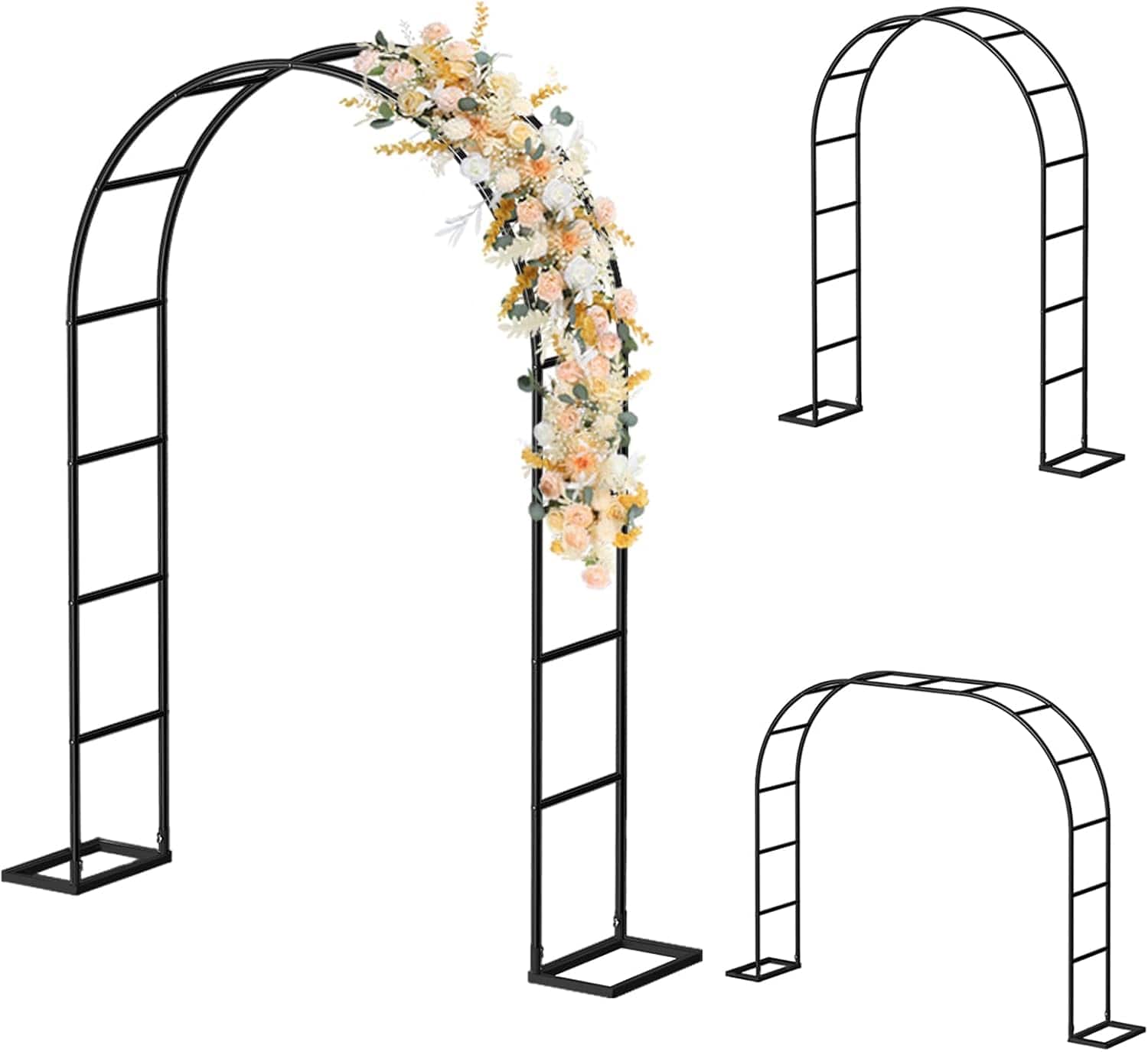 Oumilen - Garden Arch Trellis, Metal Garden Arbor with Base price history on PriceWatchPro