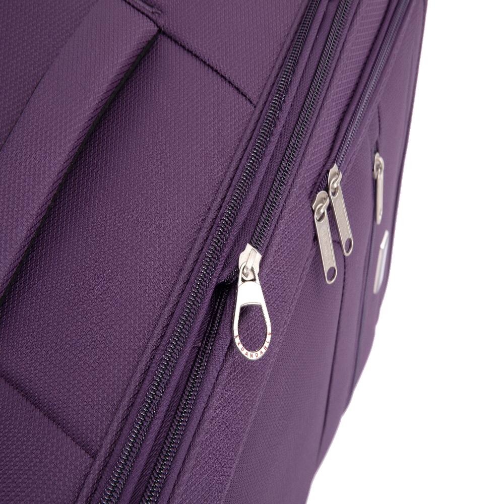 Alt View 9. Ropilly - Ropilly 5 Piece Luggage Set Softshell Suitcase Lightweight Carry On Suitcase Purple - Purple.