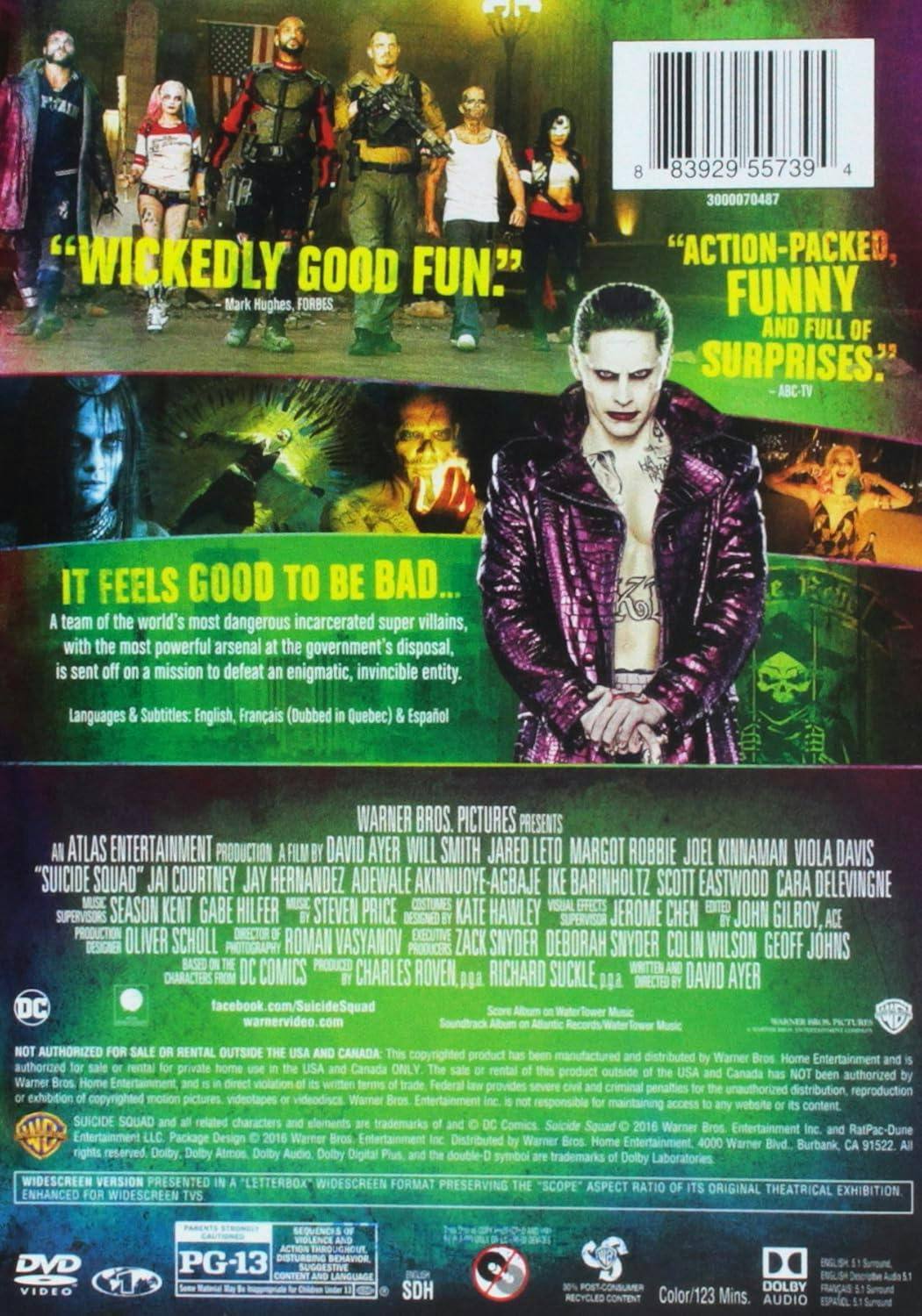 Angle. Suicide Squad (DVD Single Disc) [DVD].
