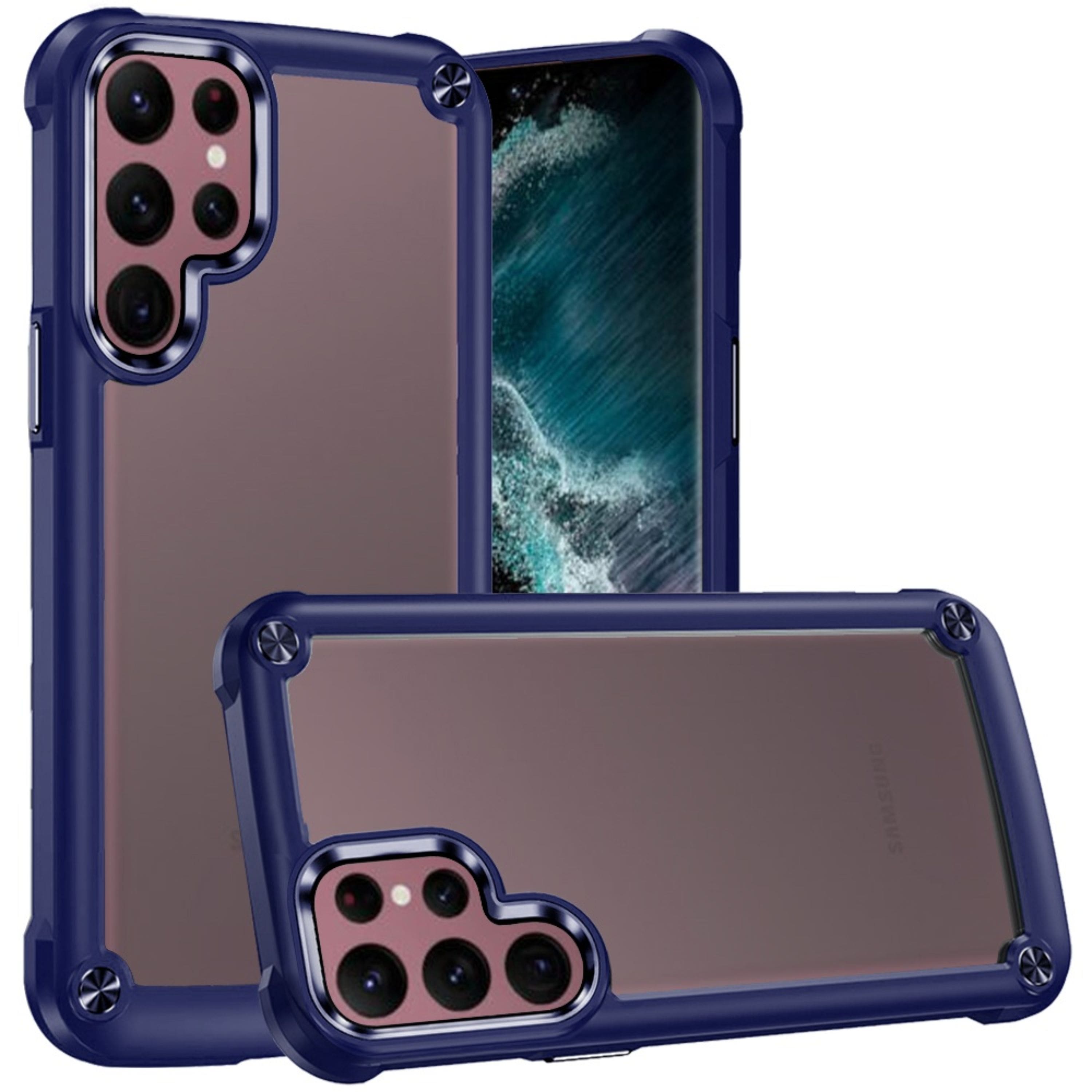 Kitcheniva - Rugged Hybrid Protective Case With Metal Buttons For Samsung S23 Ultra - Blue price history on PriceWatchPro