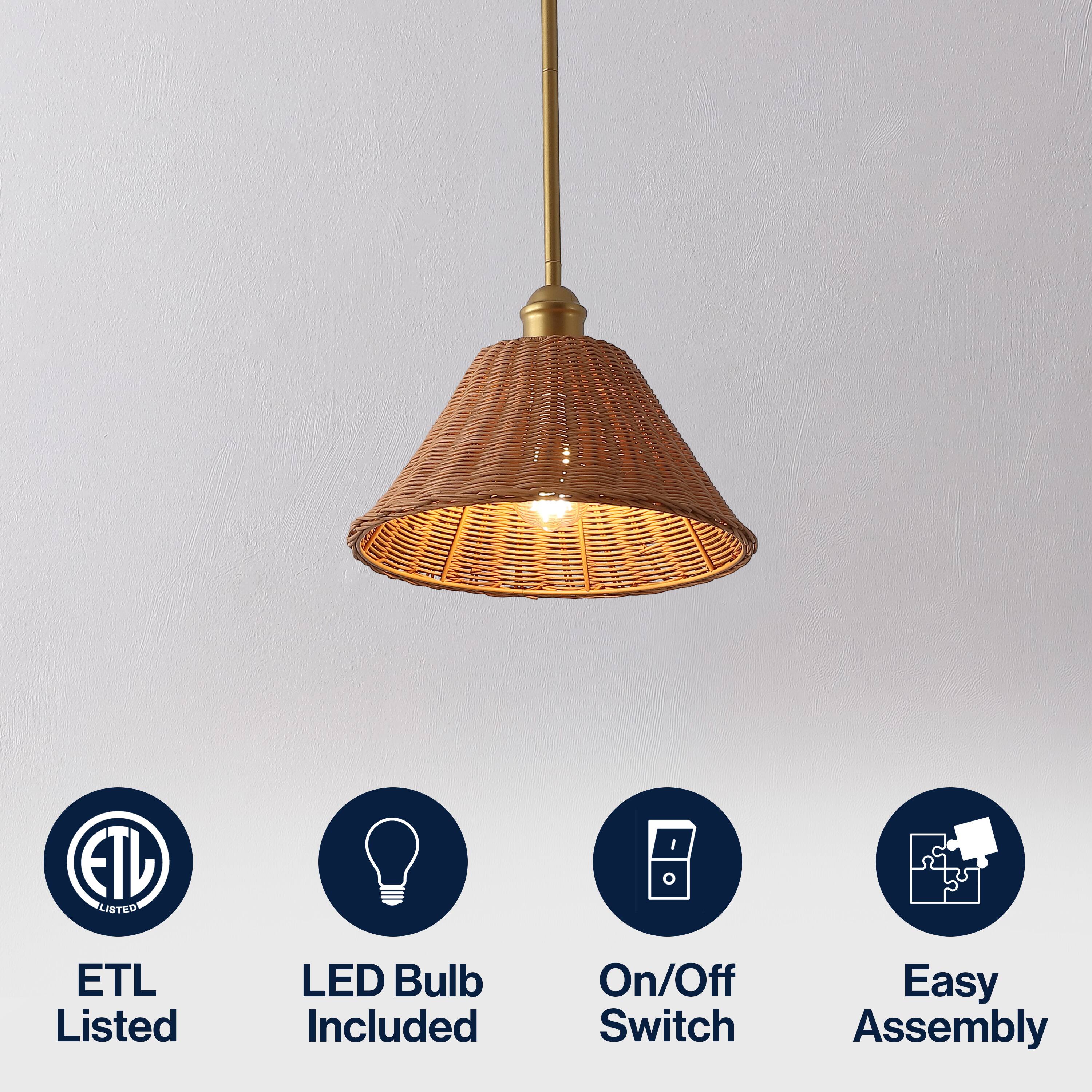 ETL Listed  
LED Bulb Included  
On/Off Switch  
Easy Assembly