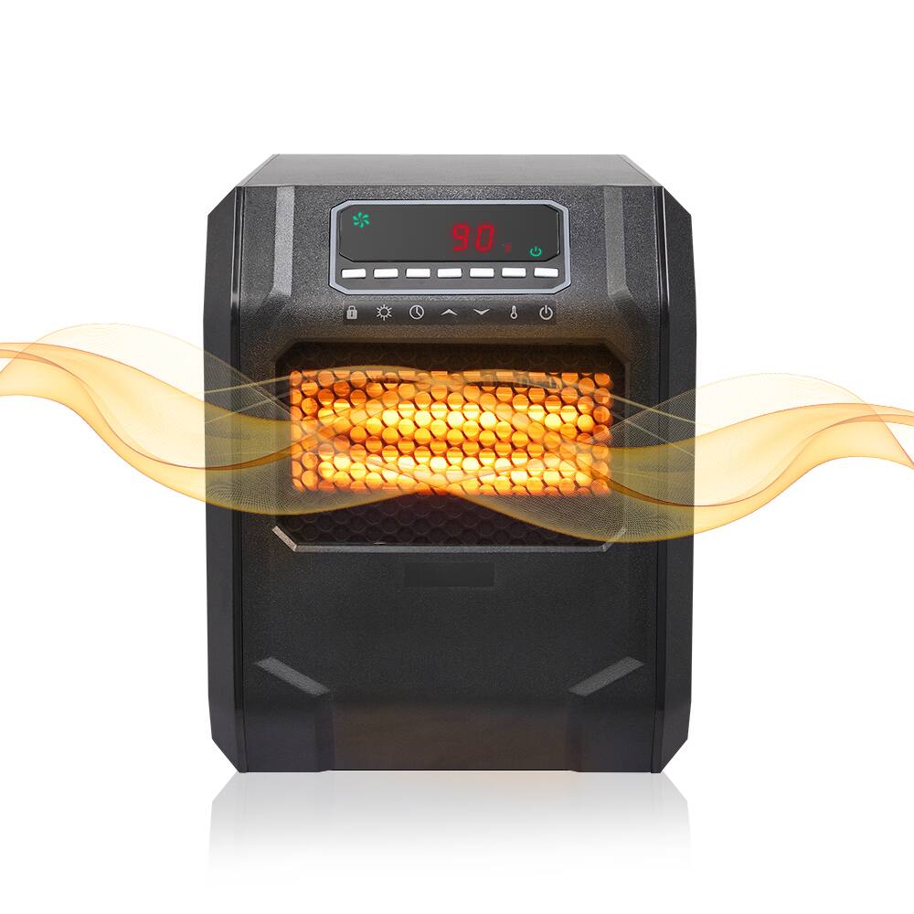 Alt View 2. Winado - 1500W Electric Infrared Quartz Heater w/Remote Control, Portable Space Heater w/3 Heat Settings, Timer, Overheat Protect - Black.