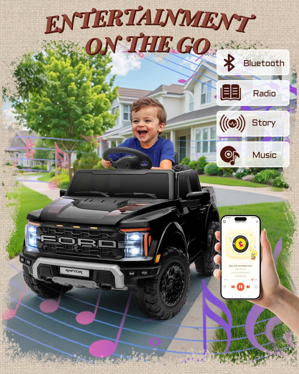 ENTERTAINMENT ON THE GO Bluetooth Radio Story Music

FORD RAPTOR