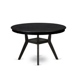 East West Furniture - Mid-Century Kitchen Table - Black
