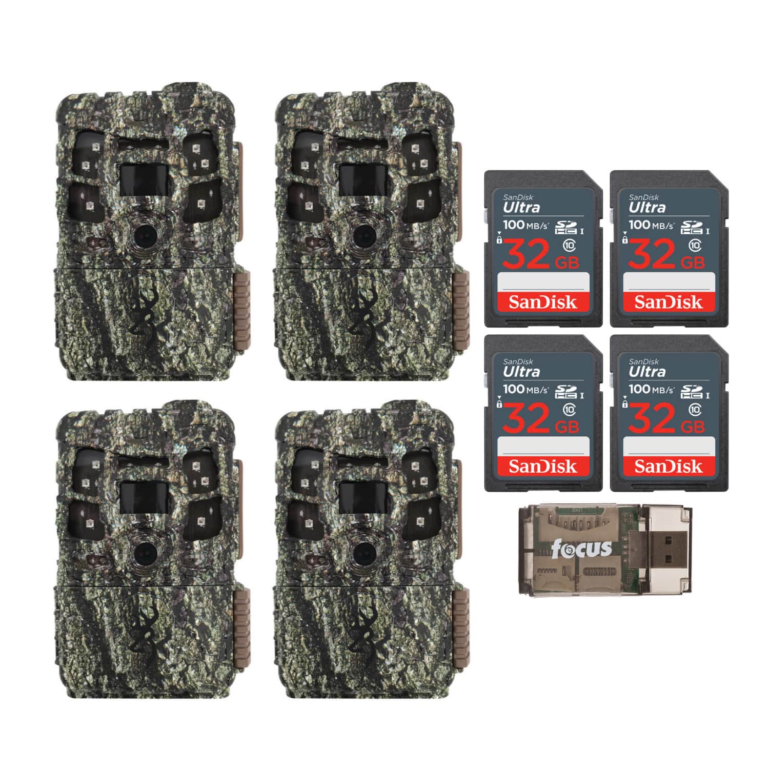 Browning - Defender Pro Scout MAX Trail Camera with Memory Card (4-Pack) Bundle