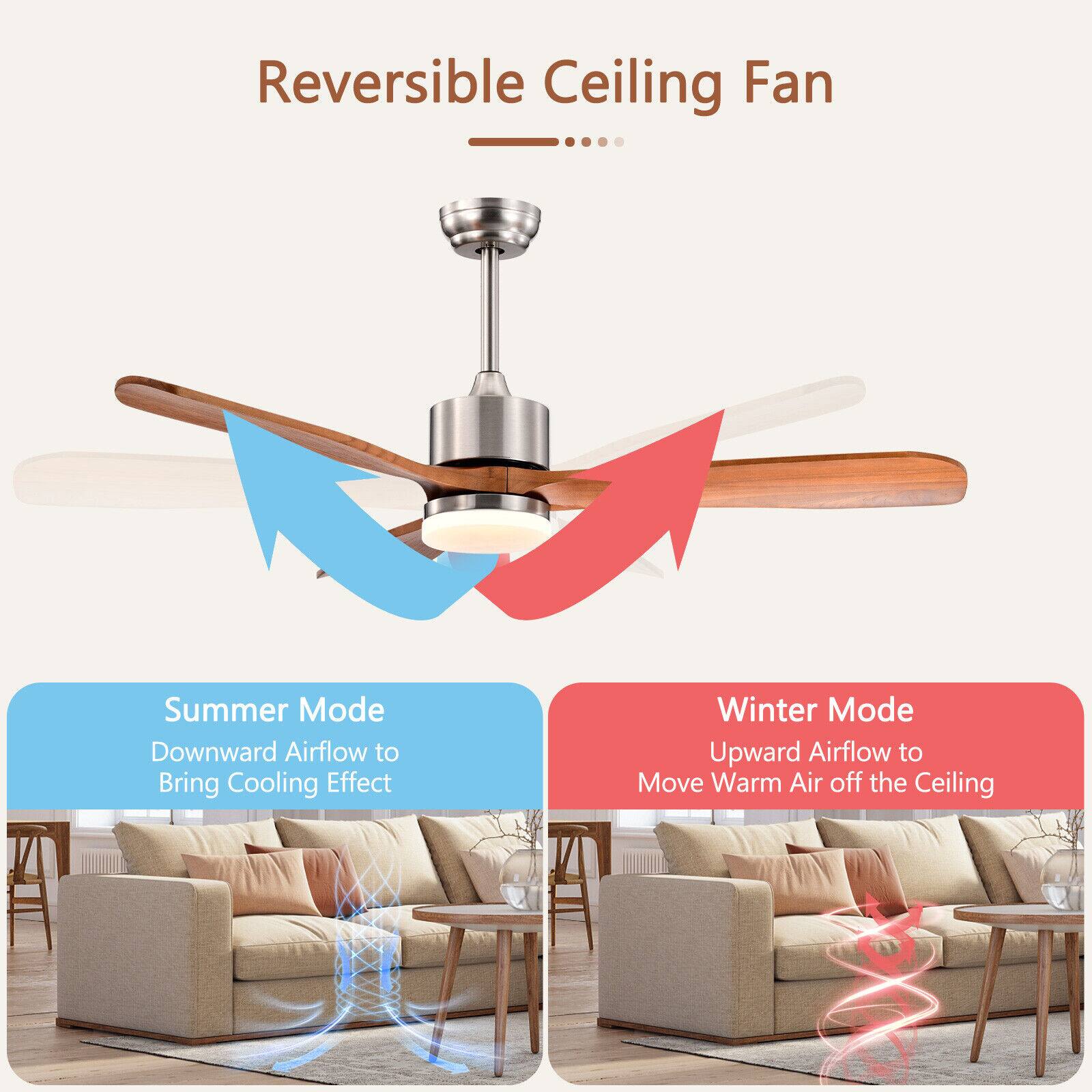 Reversible Ceiling Fan

Summer Mode: Downward Airflow to Bring Cooling Effect

Winter Mode: Upward Airflow to Move Warm Air off the Ceiling