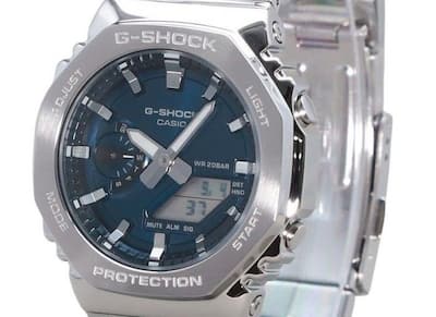Casio - G-Shock G-Steel Analog Digital Dial Quartz GM-2110D-2B 200M Men's Watch - Blue Casio - G-Shock G-Steel Analog Digital Dial Quartz GM-2110D-2B 200M Men's Watch - Blue