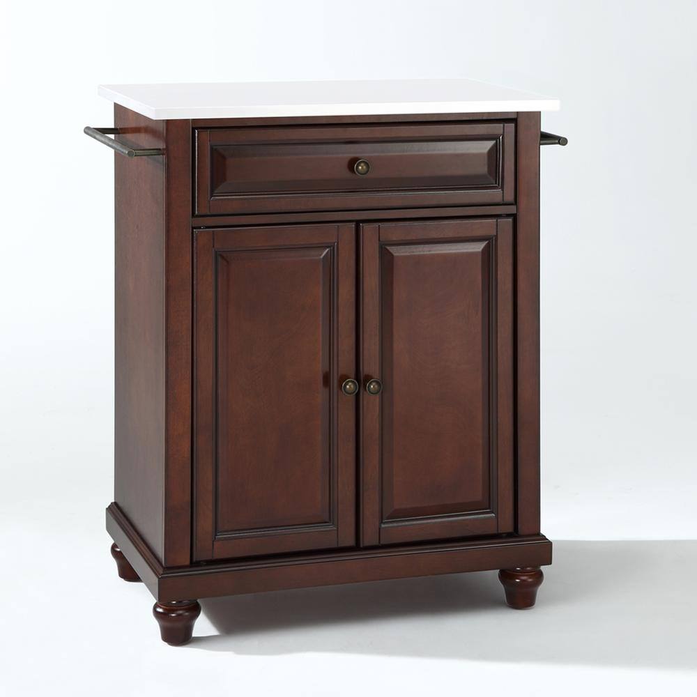 Alt View 2. Crosley Furniture - Cambridge Stone Top Portable Kitchen Island/Cart - Mahogany.