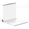 Front. RAUBAY - Collapsible White Screen - FloorFlex™ Backdrop with Floor Extension 7x7x7ft - Portable Retractable Background with Stand - White.