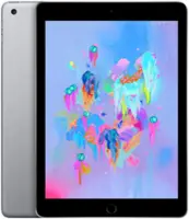 Apple - Certified Refurbished iPad (6th Generation) (2018) Wi-Fi + Cellular - 32GB (Unlocked) - Space Gray - Front_Zoom