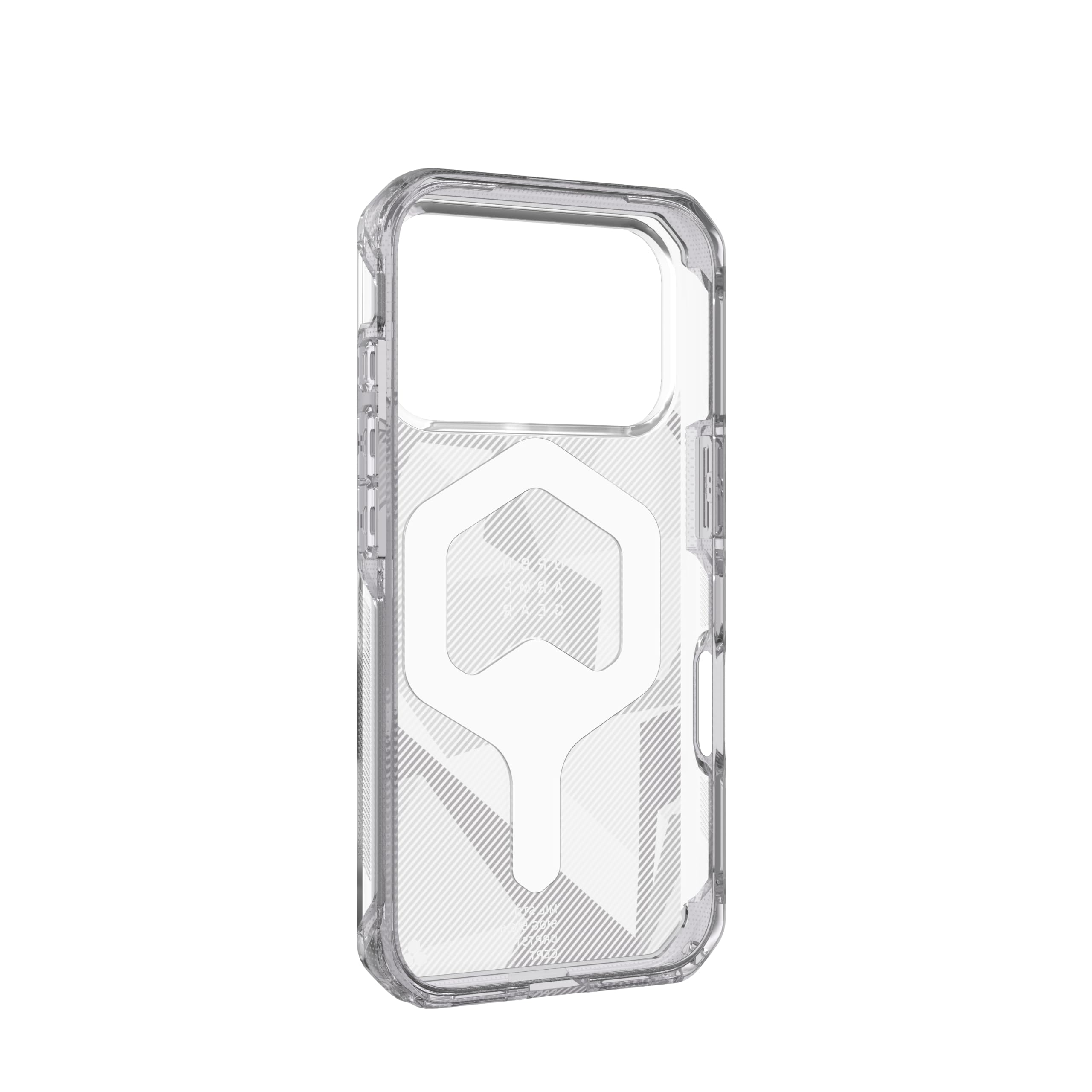 Alt View 5. UAG - iPhone 18 Pro Case/iPhone 17 Pro Case with MagSafe, Translucent, Anti-Yellowing, Plyo - Interface Ice/Smoke.