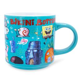 Silver Buffalo - SpongeBob SquarePants "Bikini Bottom" Ceramic Mug | Holds 13 Ounces - Blue