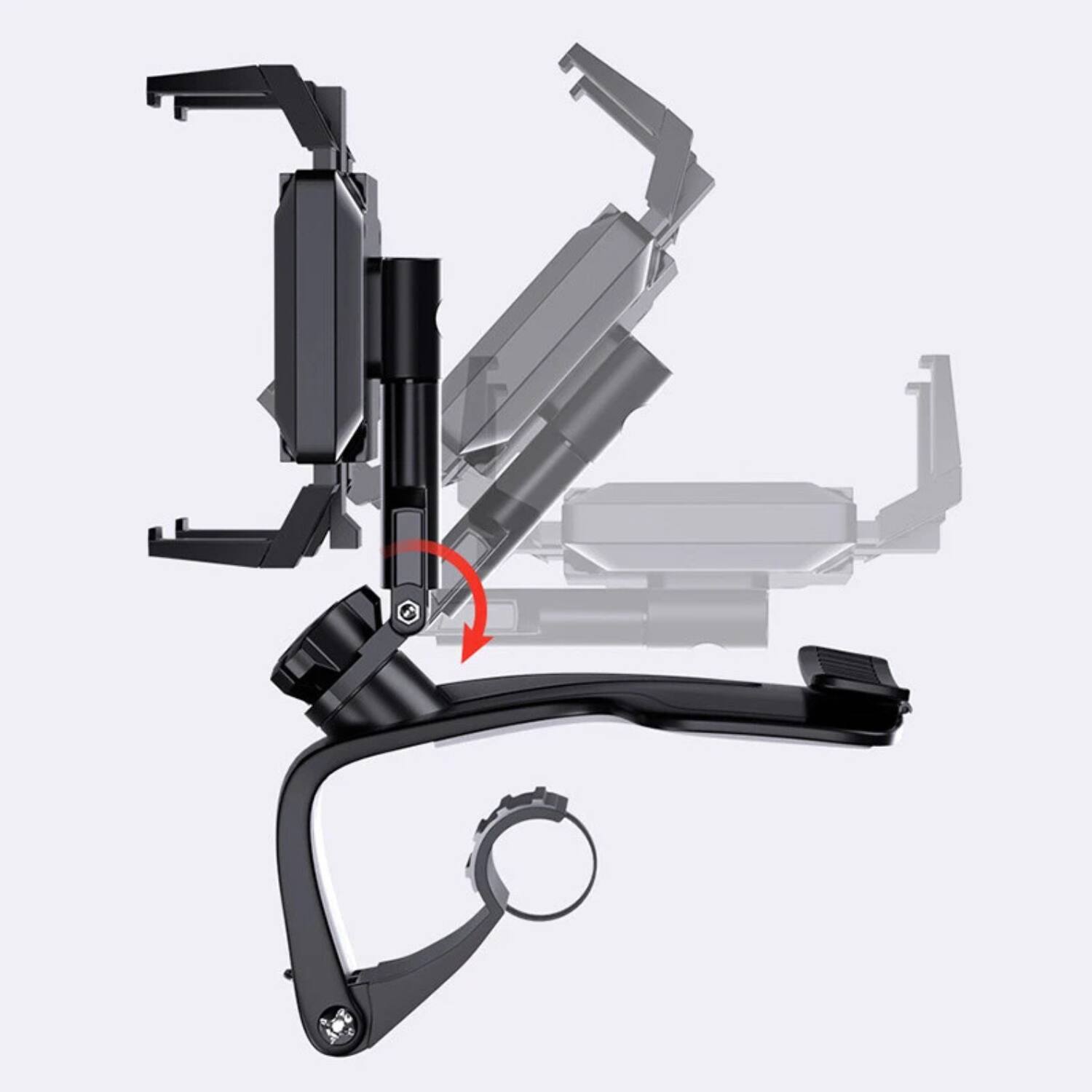 Back. Stock Preferred - Universal Anti-Slip Adjustable 360° Car Phone Mount Holder - Black.