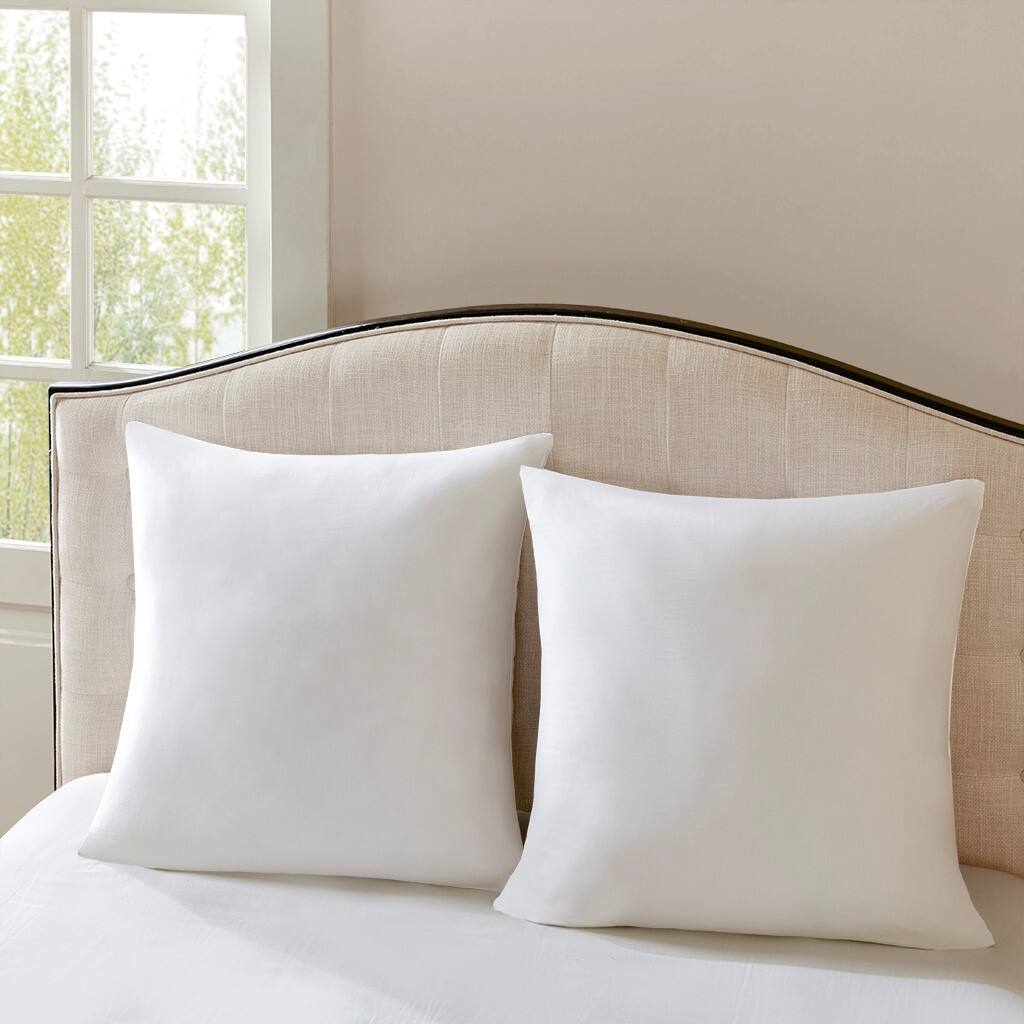 Alt View 5. Gracie Mills - Gracie Mills Claudine Cotton Sateen Euro Pillow Insert - White.