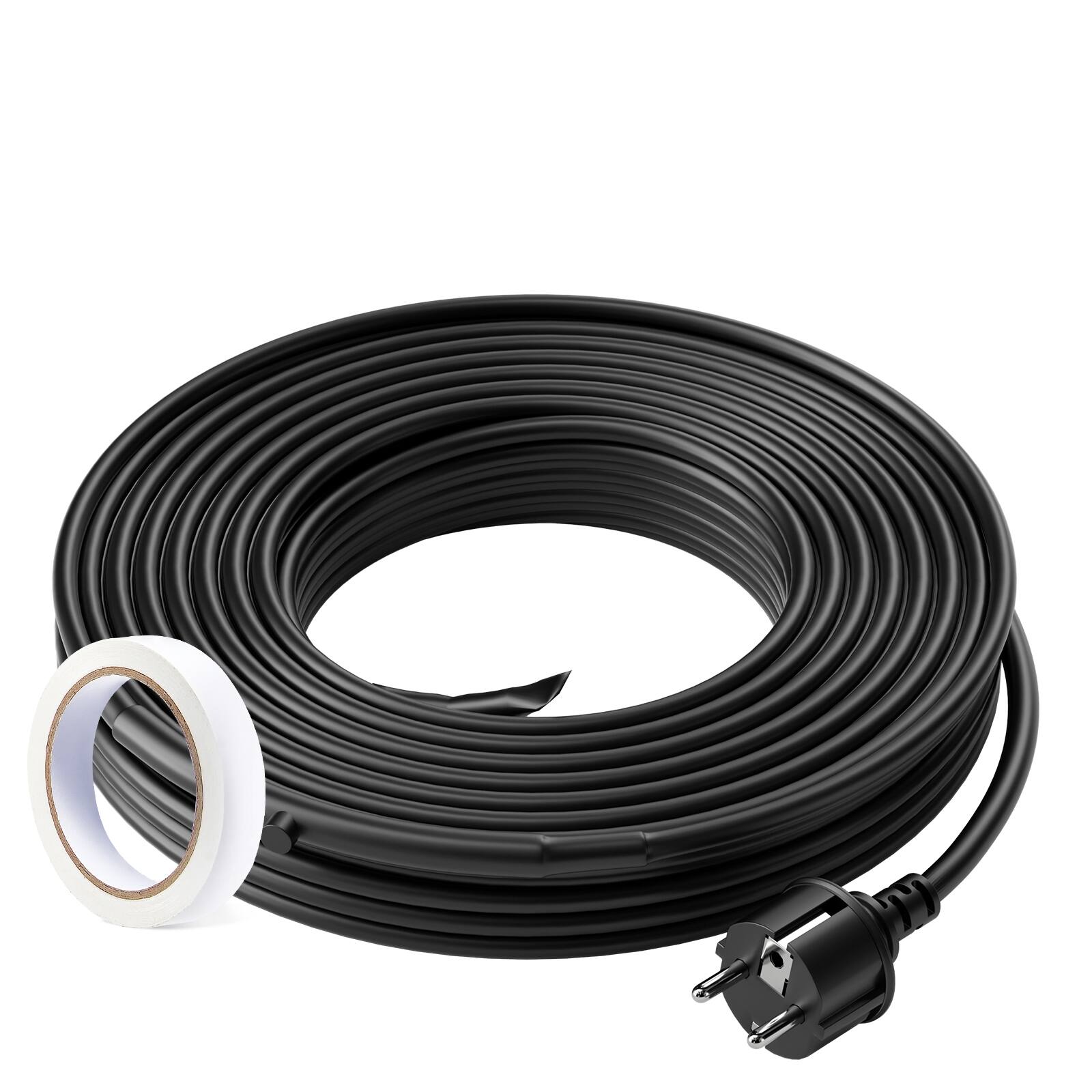 Alt View 5. VEVOR - Self-Regulating Pipe Heating Cable, 80-feet 5W/ft Heat Tape for Pipes Freeze Protection, Protects PVC Hose - Black;Orange.