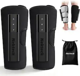 Nekteck - AirFlow Go Cordless Calf Massager for Circulation and Pain Relief - Black