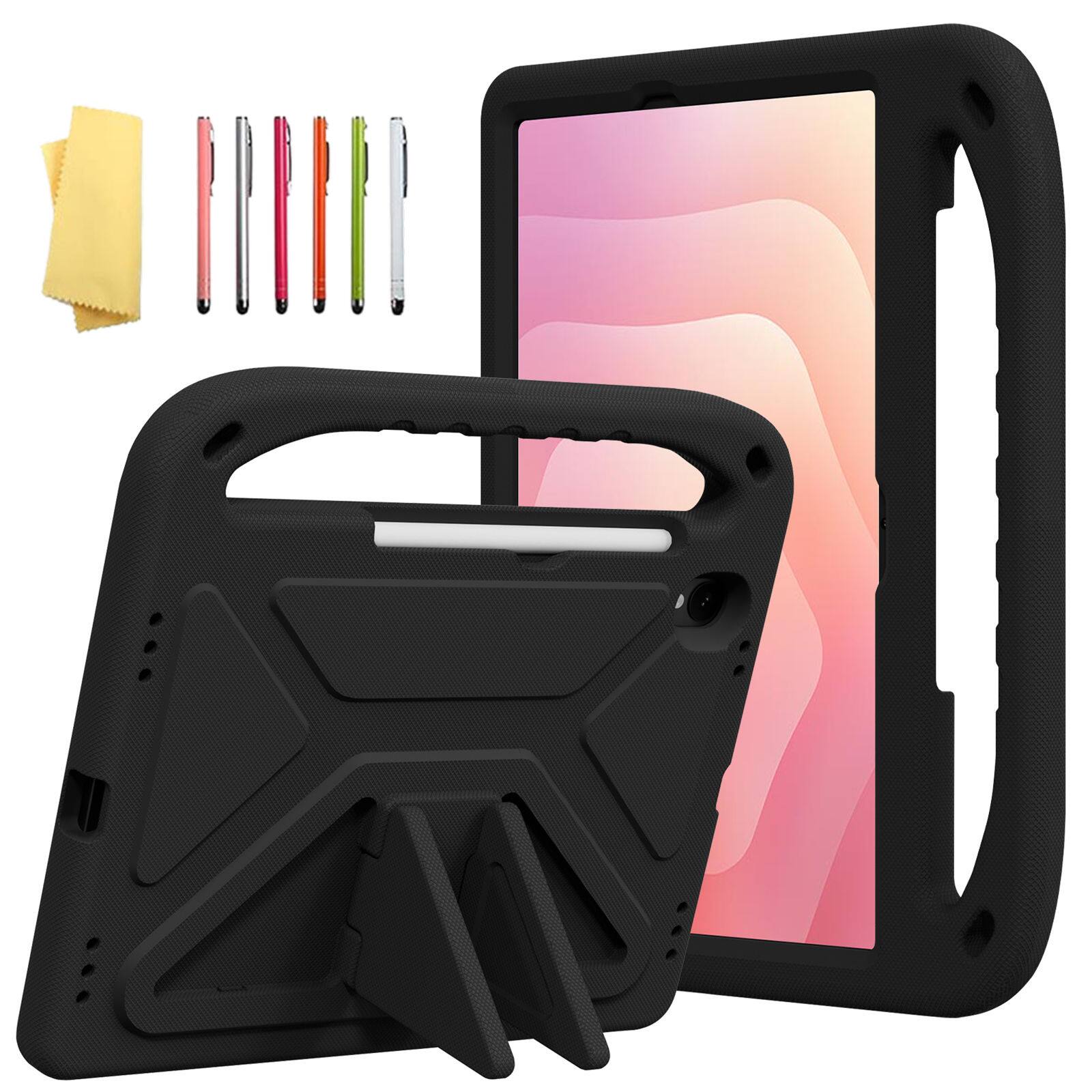 Front. Dteck - For Samsung Galaxy Tab S11 2025 11-inch Rugged Case Kids Friendly EVA Handle Grip Kickstand Shockproof Cover - Black.