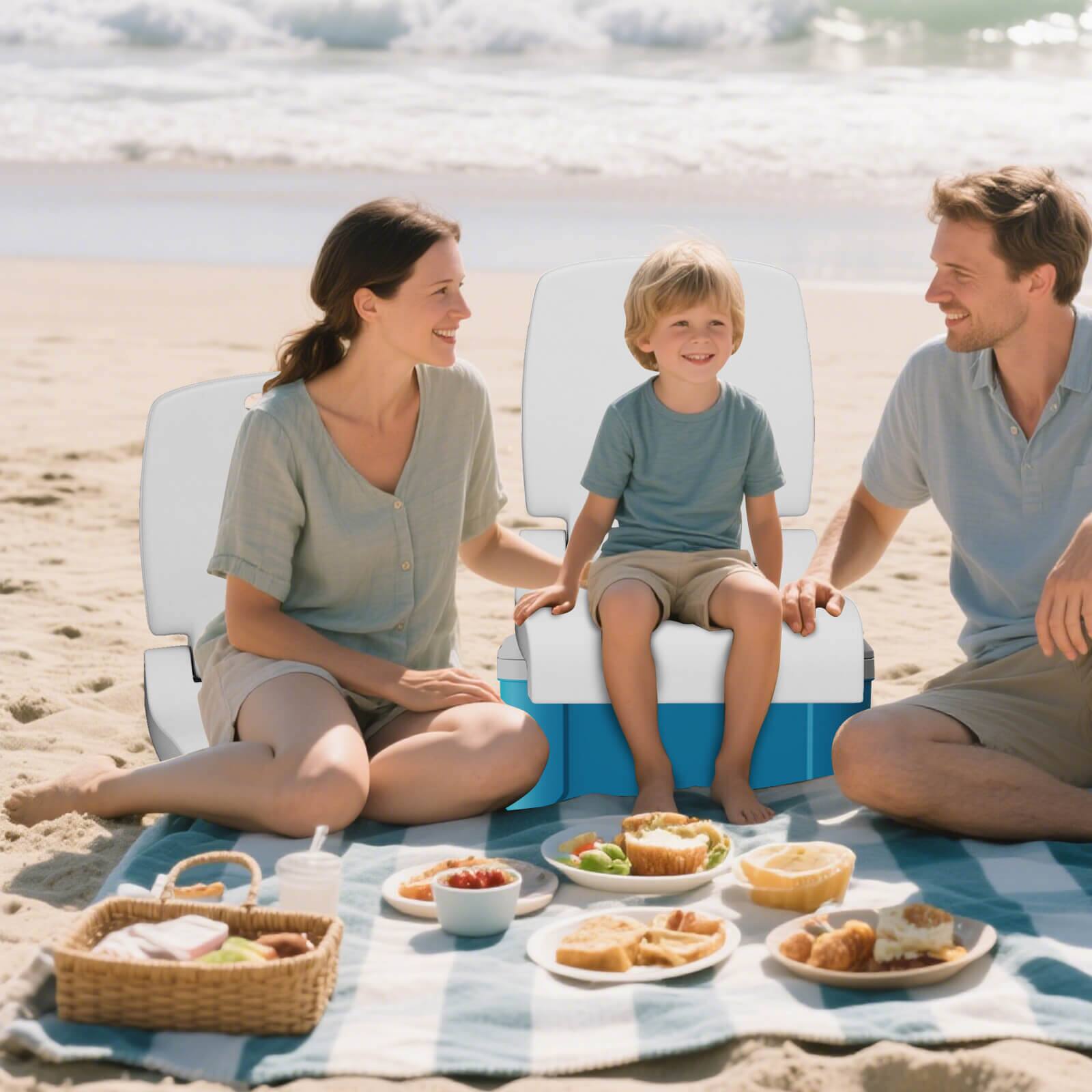 Alt View 3. Costway - Costway Poolside Chair for Edge of Pool with Back Support & Handles Portable Picnic Chair - White.