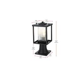 Elegant Lighting - Dover 7 inch Outdoor Pendant - Black