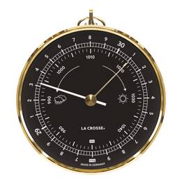 La Crosse Technology - Analog Dial Barometer - Made In Germany - Black