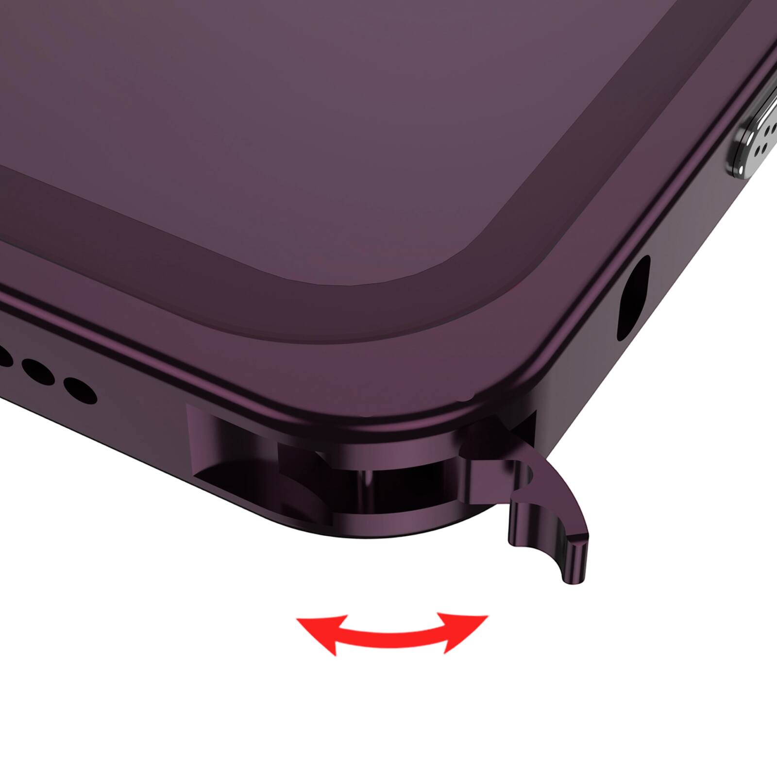 Alt View 2. UUCOVER - Slim Metal Bumper Case for Apple iPhone 18 Pro with Metal Lens Cover, Backless Heat Dissipation Shockproof Rugged Frame - Winered.