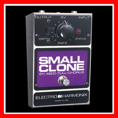OUTPUT 9V INPUT DEPTH RATE STATUS SMALL CLONE EH 4600 FULL-CHORUS ELECTRO HARMONIX MADE IN USA