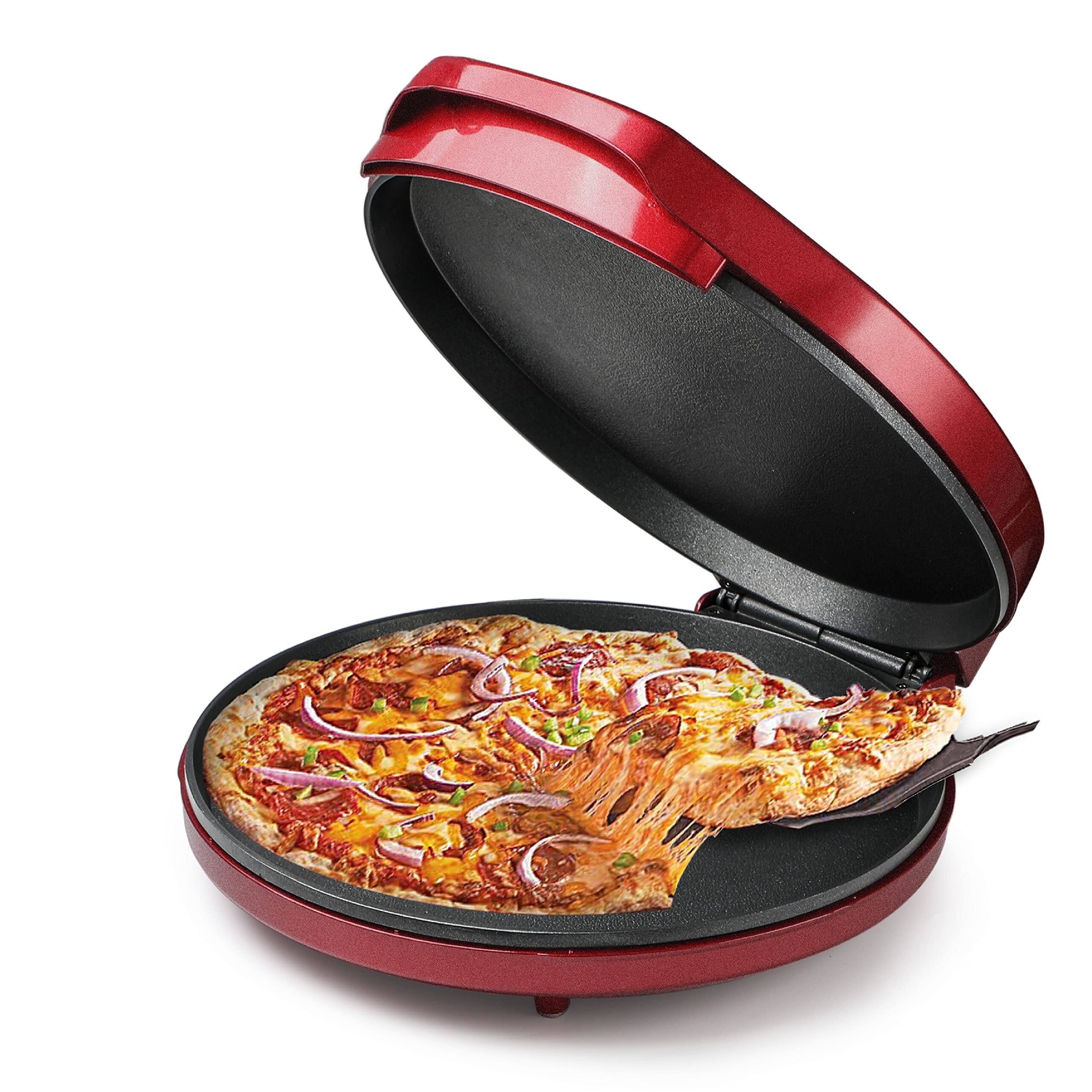 Angle. Commercial Chef - COMMERCIAL CHEF Non Stick Aluminum 12.9" Pizza Pan - Red.