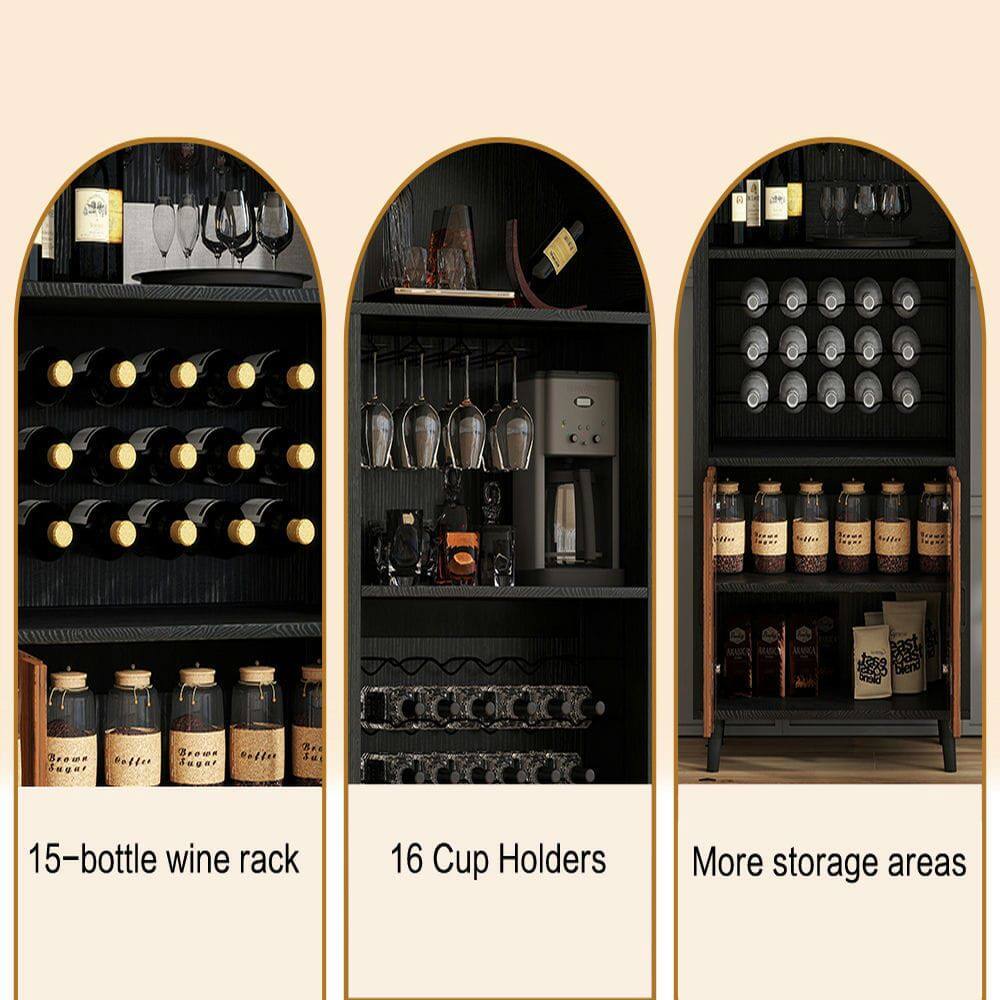 15-bottle wine rack  
16 Cup Holders  
More storage areas