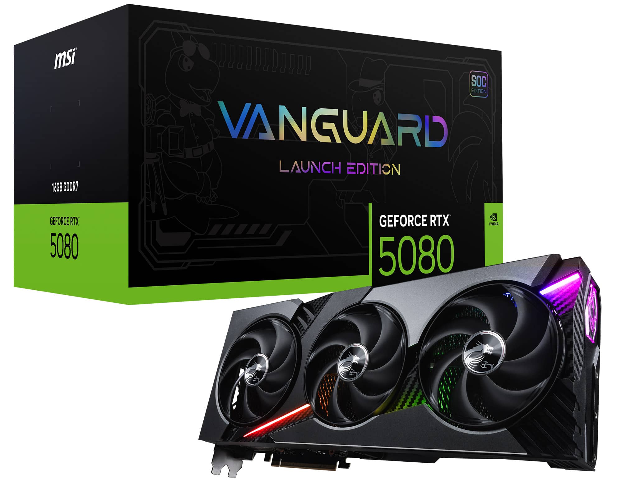 MSI 16GB GDDR6 SOC Edition Vanguard Launch Edition GeForce RTX 5080 - E