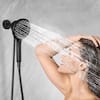 Front. Meqiodas - High Pressure Shower Heads 6 Spray Mode, Magnetic Shower Head, Black Handheld Shower with 60 inch Stainless Steel Hose - Black.