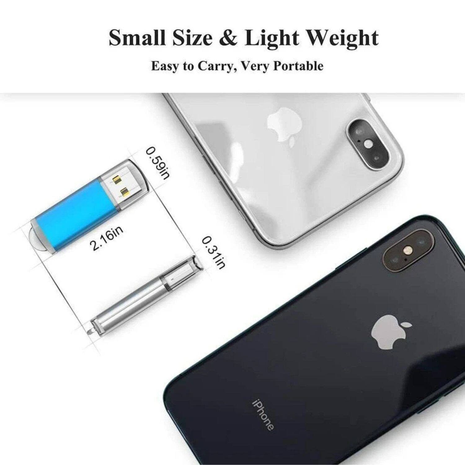Small Size & Light Weight  
Easy to Carry, Very Portable  

0.59in  
2.16in  
0.31in  

iPhone