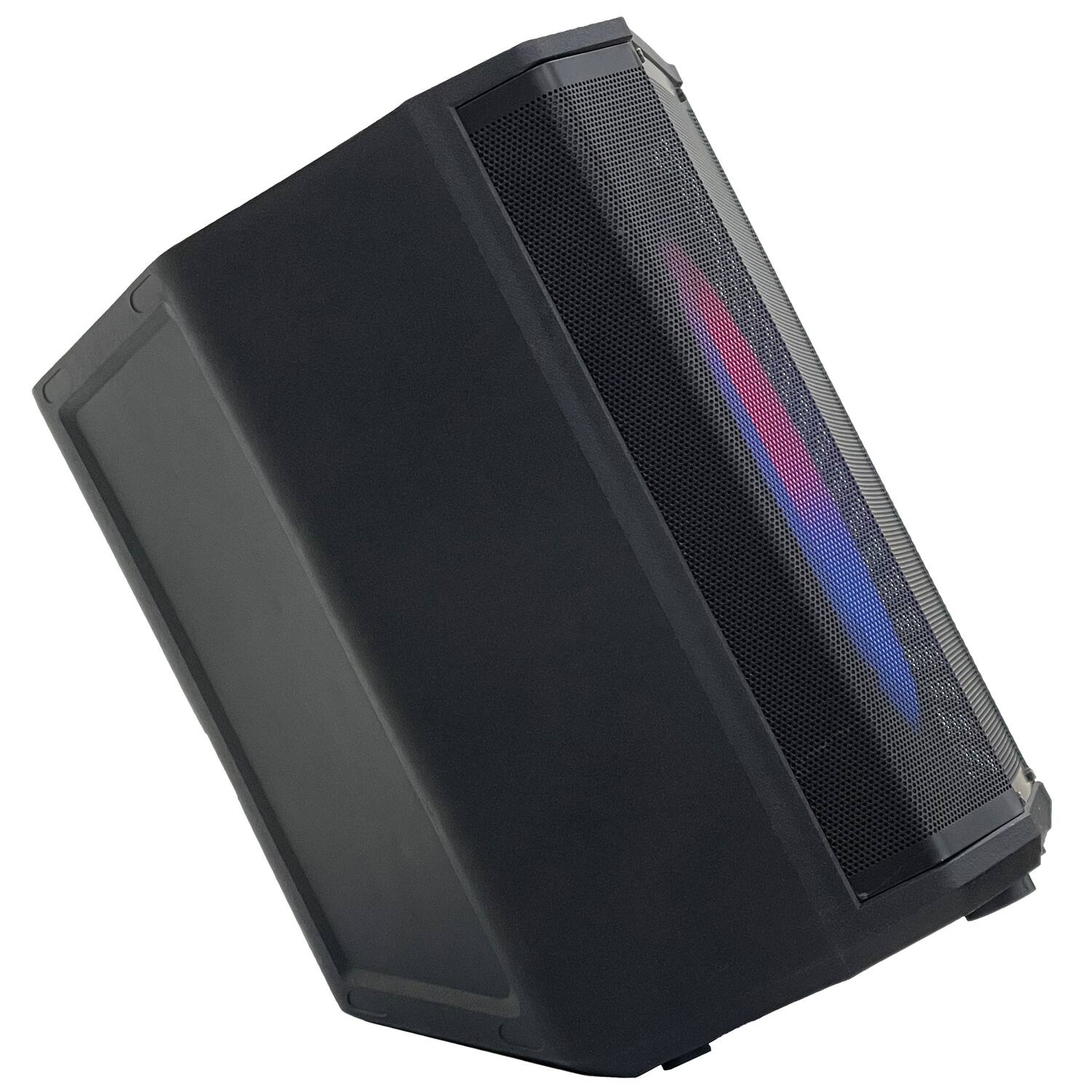 Alt View 6. Dolphin Audio - Tilt 880 Rechargeable 8" Portable Bluetooth Party Speaker, Tilt Function, LED Light Ring, Wireless Microphone, Remote - Black.