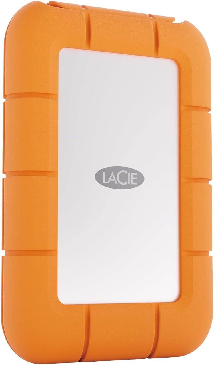 Seagate - LaCie Rugged Mini Externe SSD 500GB, PC/Mac/iPad/Thunderbolt, 40 Gb/s, 2.000 MB/s, Rescue Services (STMF500400) - Orange